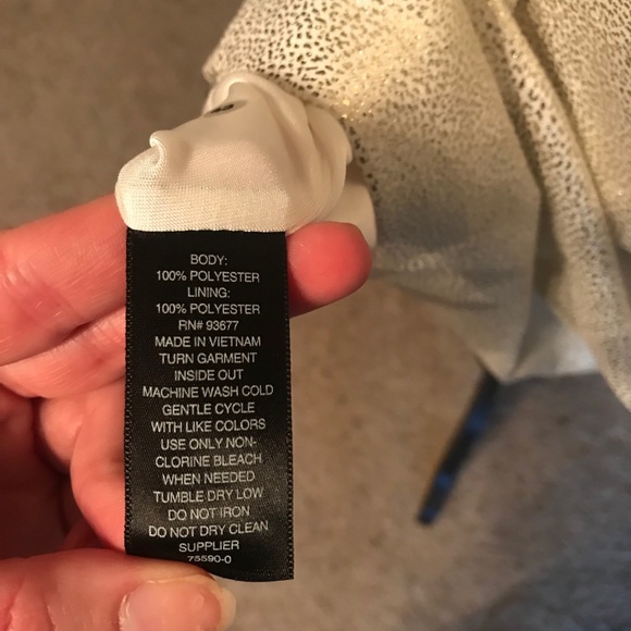 NWT Cream/metallic gold Sheath dress Size 12 - Picture 7 of 8